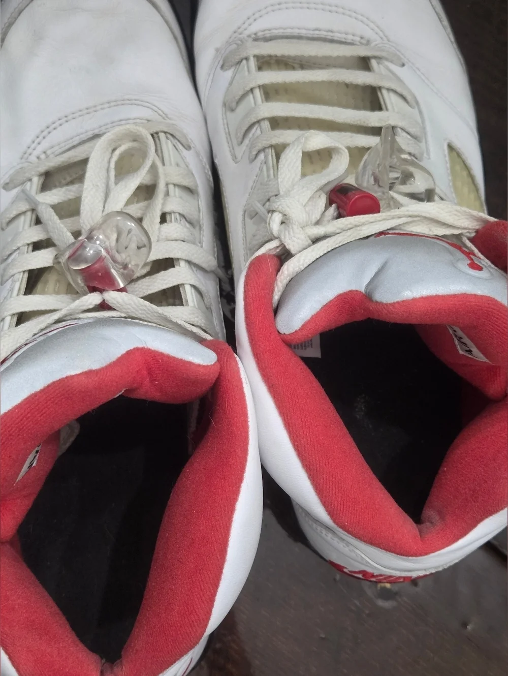 Nike Air Jordan Retro 5 Fire Red Basketball Sneakers In Size 14